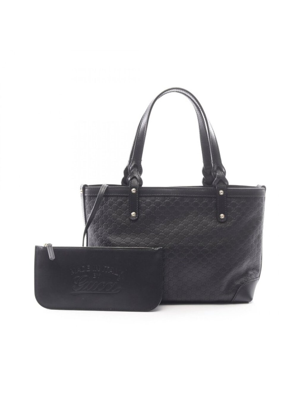 Gucci Tote Guccissima Black Leather Microguccissima